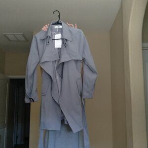 Dusty Blue Trench Coat NWT